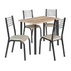 Conjunto De Mesa Com 4 Cadeiras Camila Clássica Ciplafe Preto