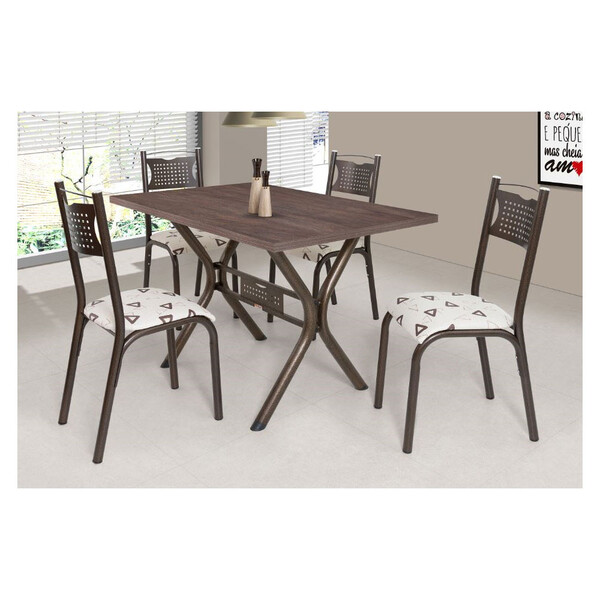 Conjunto De Mesa Com 4 Cadeiras Ciplafe Poeme