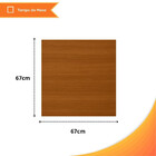 Conjunto De Mesa Com 4 Cadeiras Diamante Reta Mdf 15mm Fibra