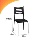 Conjunto De Mesa Com 4 Cadeiras Diamante Reta Mdf 15mm Fibra