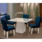 Conjunto De Mesa Com 4 Cadeiras Florença – Dobue. - Branco /