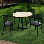 Conjunto De Mesa Com 4 Cadeiras Itália Preto