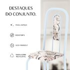 Conjunto De Mesa Com 4 Cadeiras Lívia Arabesco/ Branco