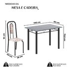 Conjunto De Mesa Com 4 Cadeiras Lívia Bege / Preto