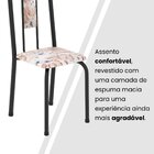 Conjunto De Mesa Com 4 Cadeiras Lívia Bege/preto