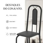 Conjunto De Mesa Com 4 Cadeiras Lívia Preto