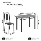 Conjunto De Mesa Com 4 Cadeiras Lívia Preto