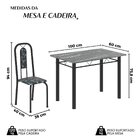 Conjunto De Mesa Com 4 Cadeiras Lívia Preto