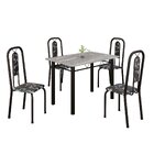 Conjunto De Mesa Com 4 Cadeiras Lívia Preto