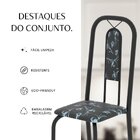 Conjunto De Mesa Com 4 Cadeiras Lívia Preto