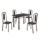 Conjunto De Mesa Com 4 Cadeiras Lívia Preto