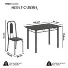 Conjunto De Mesa Com 4 Cadeiras Lívia Preto