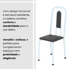 Conjunto De Mesa Com 4 Cadeiras Lívia Preto/ Branco