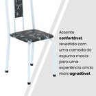Conjunto De Mesa Com 4 Cadeiras Lívia Preto/ Branco