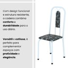Conjunto De Mesa Com 4 Cadeiras Lívia Preto/ Branco
