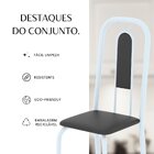 Conjunto De Mesa Com 4 Cadeiras Lívia Preto/ Branco