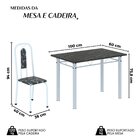 Conjunto De Mesa Com 4 Cadeiras Lívia Preto/ Branco
