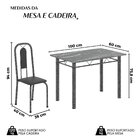 Conjunto De Mesa Com 4 Cadeiras Lívia Preto/prata