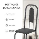 Conjunto De Mesa Com 4 Cadeiras Lívia Preto/prata