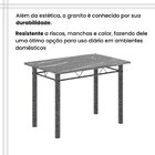 Conjunto De Mesa Com 4 Cadeiras Lívia Preto/prata