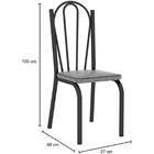 Conjunto De Mesa Com 4 Cadeiras Lotus Preto Fosco Com Platina