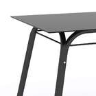 Conjunto De Mesa Com 4 Cadeiras Lotus Preto Fosco Com Platina