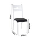 Conjunto De Mesa Com 4 Cadeiras Luna Clássica Ciplafe Branco/