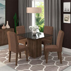 Conjunto De Mesa Com 4 Cadeiras Para Sala De Jantar 95x95 Ana
