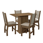 Conjunto De Mesa Com 4 Cadeiras Para Sala De Jantar Clara 108