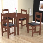 Conjunto de Mesa Com 4 Cadeiras Praiana - Amêndoa