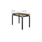 Conjunto De Mesa Com 4 Cadeiras Preto Fosco Com Nature Bege
