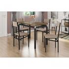 Conjunto De Mesa Com 4 Cadeiras Preto Fosco Com Nature Bege