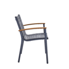 Conjunto de Mesa com 8 Cadeiras Aluminío e material reciclado Dora Cinza Naterial