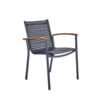 Conjunto de Mesa com 8 Cadeiras Aluminío e material reciclado Dora Cinza Naterial