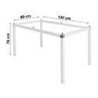 Conjunto De Mesa Com 6 Cadeiras Luna Clássica Ciplafe Branco/