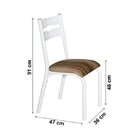 Conjunto De Mesa Com 6 Cadeiras Luna Clássica Ciplafe Branco/