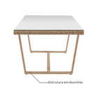 Conjunto de Mesa com 6 Cadeiras Medena  Aluminio Naterial