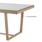 Conjunto de Mesa com 6 Cadeiras Medena  Aluminio Naterial