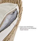 Conjunto de Mesa com 6 Cadeiras Medena  Aluminio Naterial