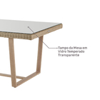 Conjunto de Mesa com 6 Cadeiras Medena  Aluminio Naterial