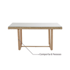 Conjunto de Mesa com 6 Cadeiras Medena  Aluminio Naterial