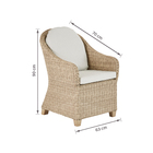 Conjunto de Mesa com 6 Cadeiras Medena  Aluminio Naterial