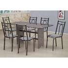 Conjunto De Mesa Com 6 Cadeiras Pietra Craqueado Preto E List