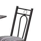 Conjunto De Mesa Com 6 Cadeiras Pietra Craqueado Preto E List