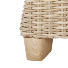 Conjunto de Mesa com 6 Cadeiras rattan Medena Naterial