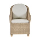 Conjunto de Mesa com 6 Cadeiras rattan Medena Naterial