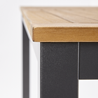 Conjunto de Mesa quadrada 89x150cm com 6 Cadeiras reclináveis alumínio Oris Naterial preta