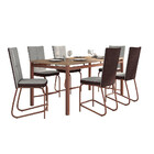 Conjunto De Mesa Com 6 Cadeiras Valencia Fabone