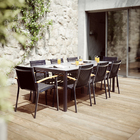 Conjunto de Mesa com 8 Cadeiras Alumínio Dora Cinza Naterial