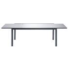 Conjunto de Mesa com 8 Cadeiras aluminío Lyra Extensível Cinza Naterial